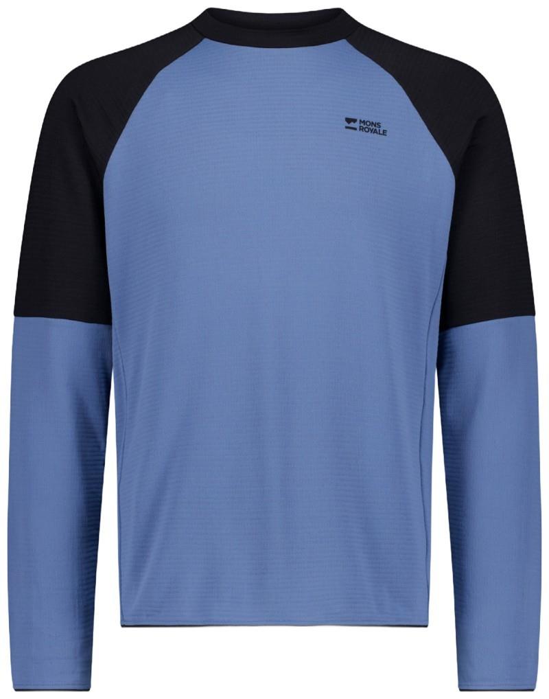 Quad Merino Fleece Pullover - Mens - horizon blue / black 1