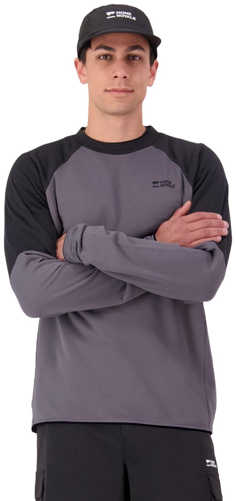 Quad Merino Fleece Pullover - Mens - volcano / black 1