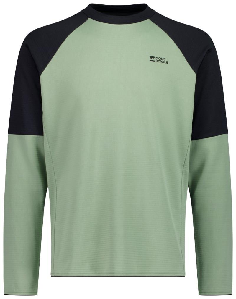 Quad Merino Fleece Pullover - Mens - willow / black 1