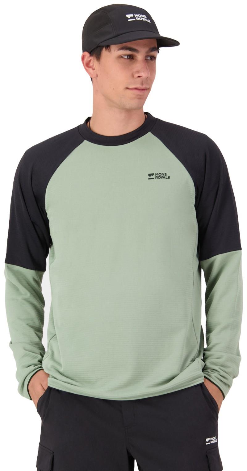 Quad Merino Fleece Pullover - Mens - willow / black 1