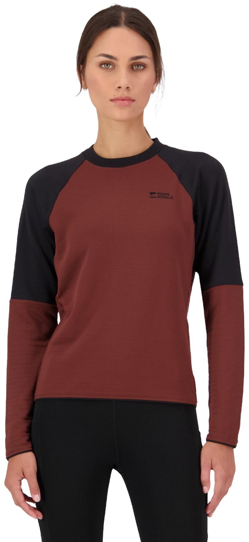 Quad Merino Fleece Pullover - Womens - sable / black 1