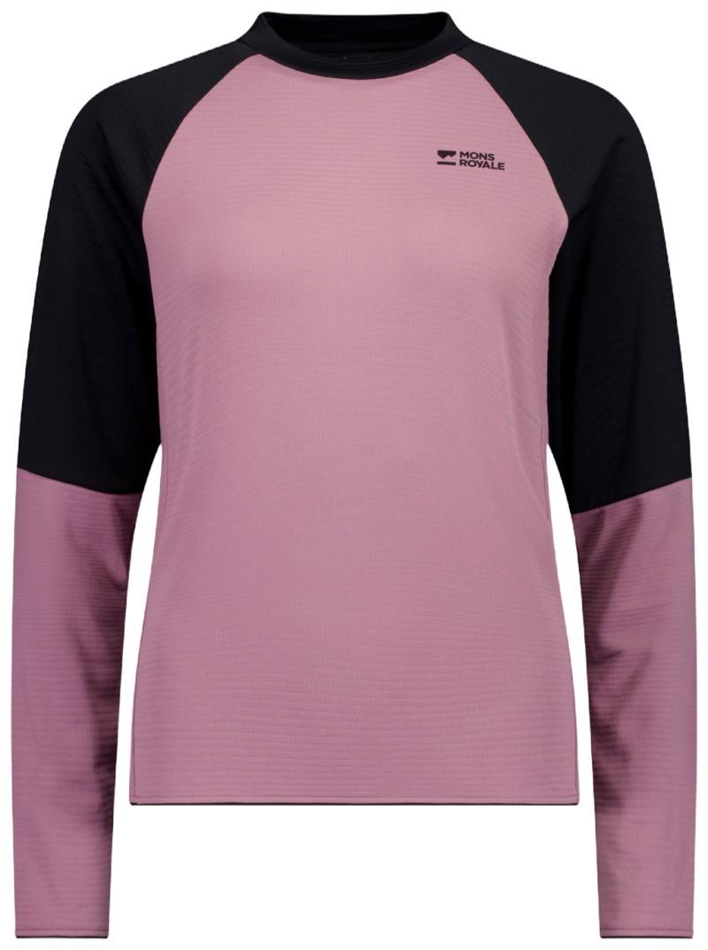 Quad Merino Fleece Pullover - Womens - sierra pink / black 1