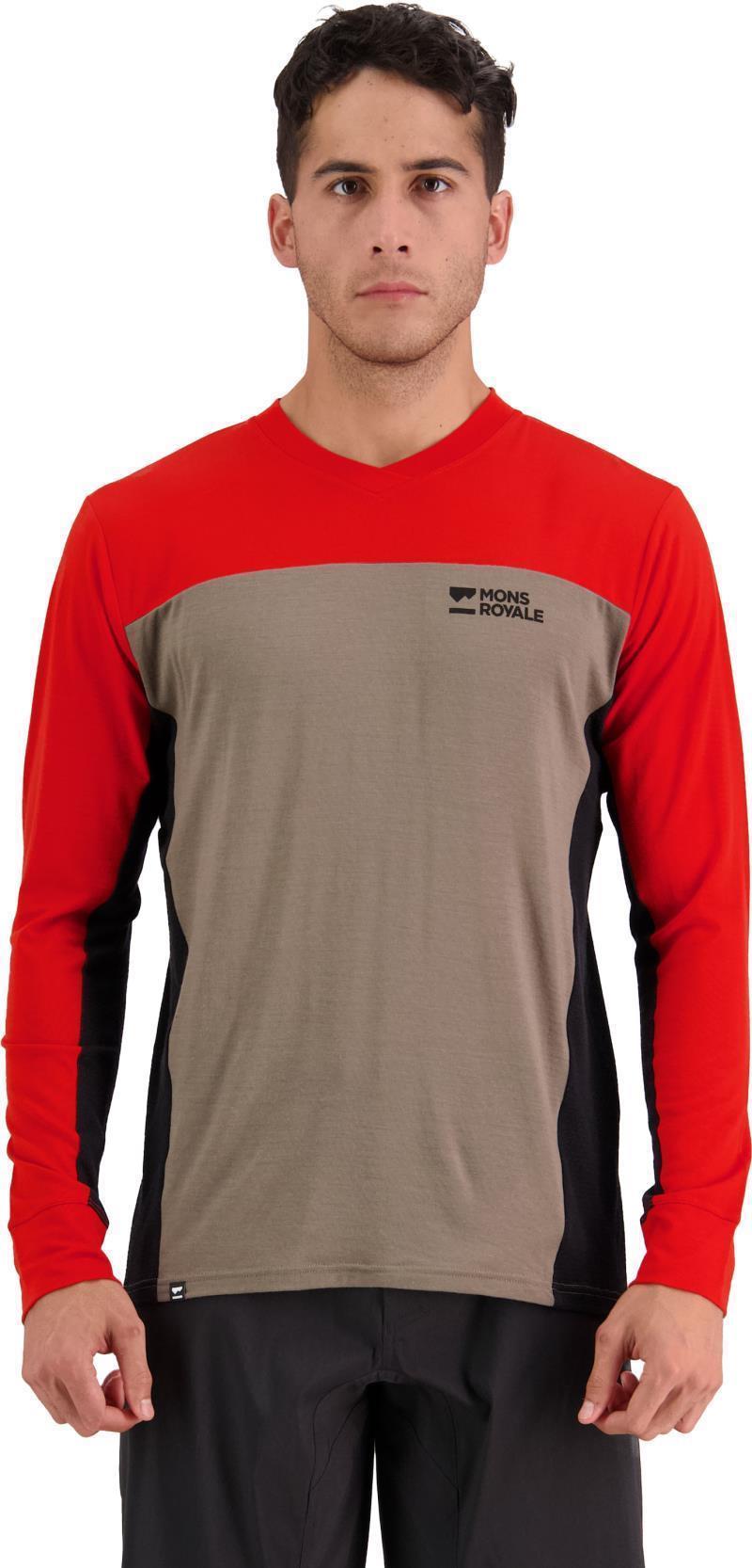 Redwood Merino Air-Con VLS - AOP - Mens - Retro Red / Black / Walnut 2