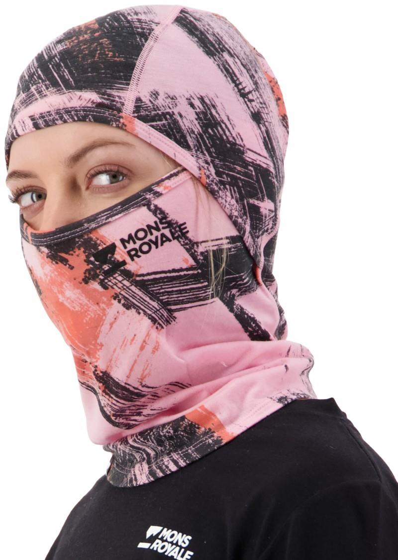 Santa Rosa Merino Balaclava - AOP - paintbrush pink 1