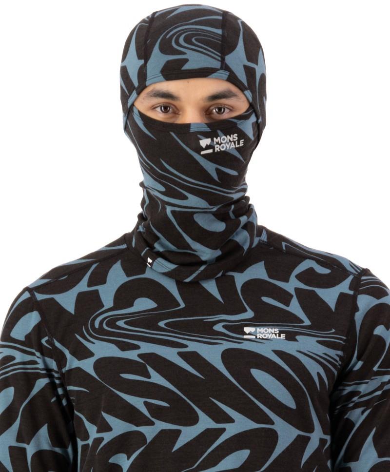 Santa Rosa Merino Balaclava - AOP - signal lost goblin blue 1