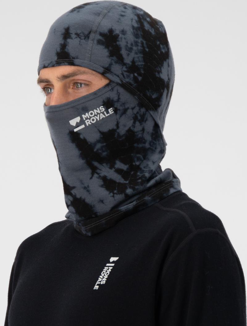 Santa Rosa Merino Flex Balaclava - Grey Tie Dye 4