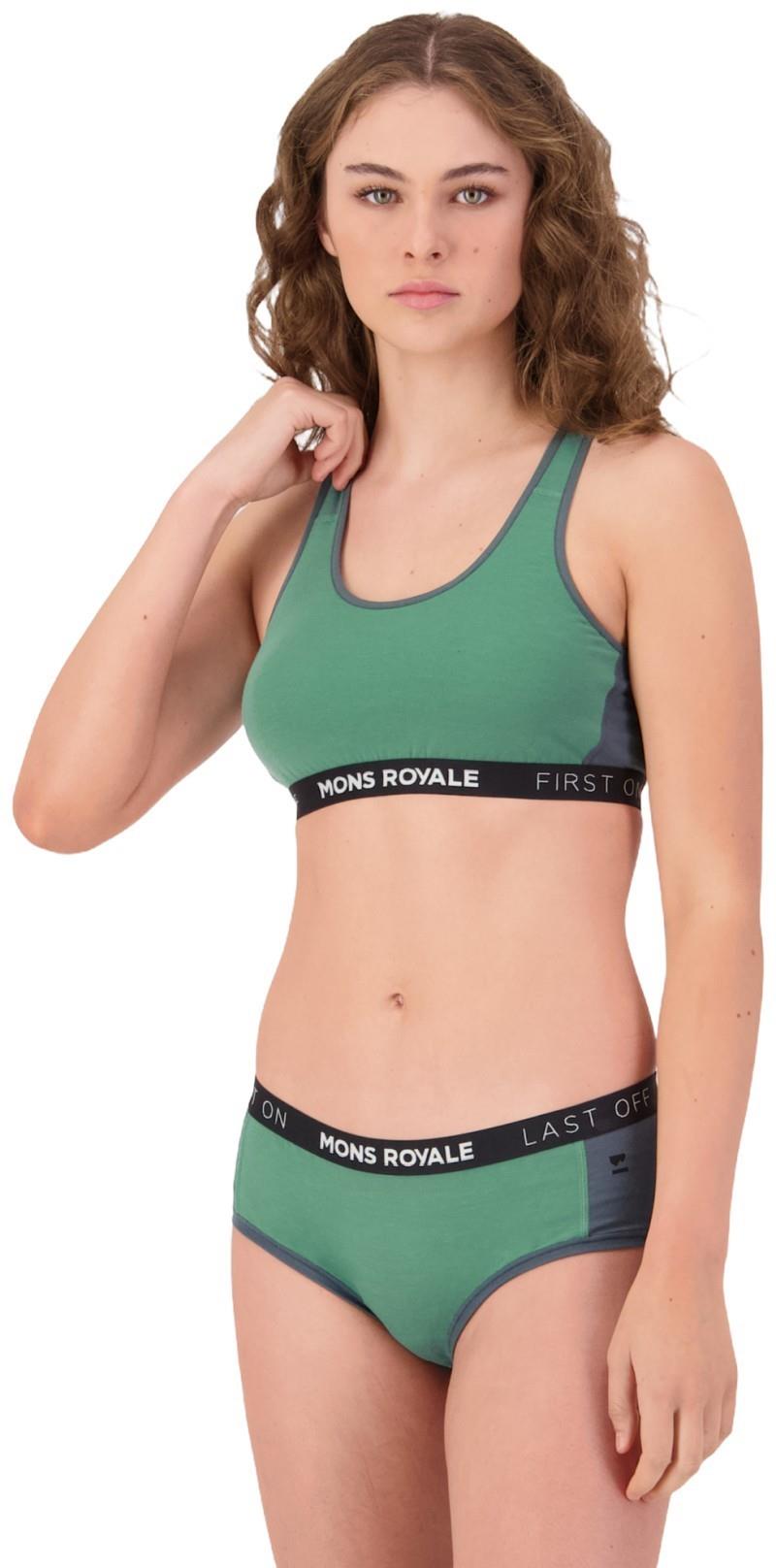 Sierra Merino Sports Bra - Womens - deep jade / dark cypress 1