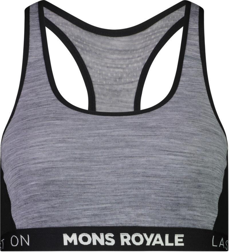 Sierra Sports Bra - AOP - Grey Heather / Black 1