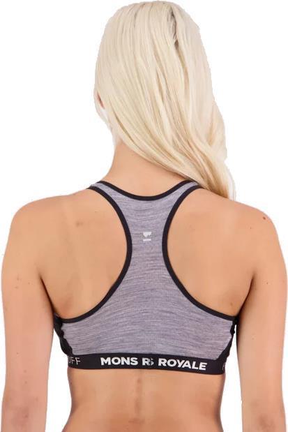 Sierra Sports Bra - AOP - Grey Heather / Black 3