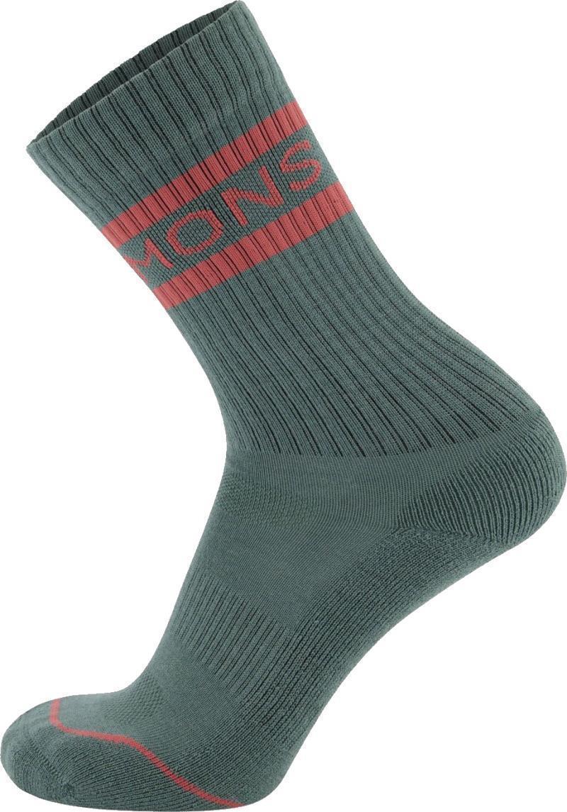 Signature Crew Socks - Burnt Sage / Terracotta 1
