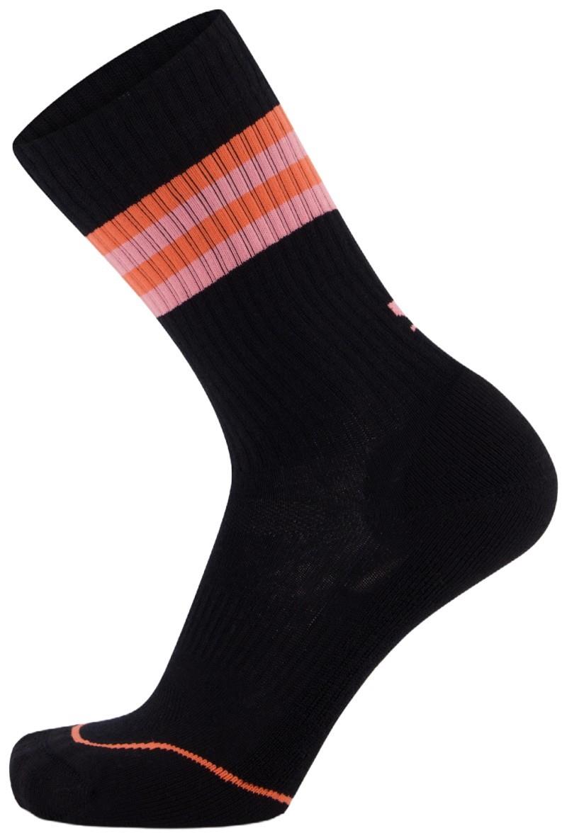 Signature Merino Crew Socks - black / flamingo / sun orange 1