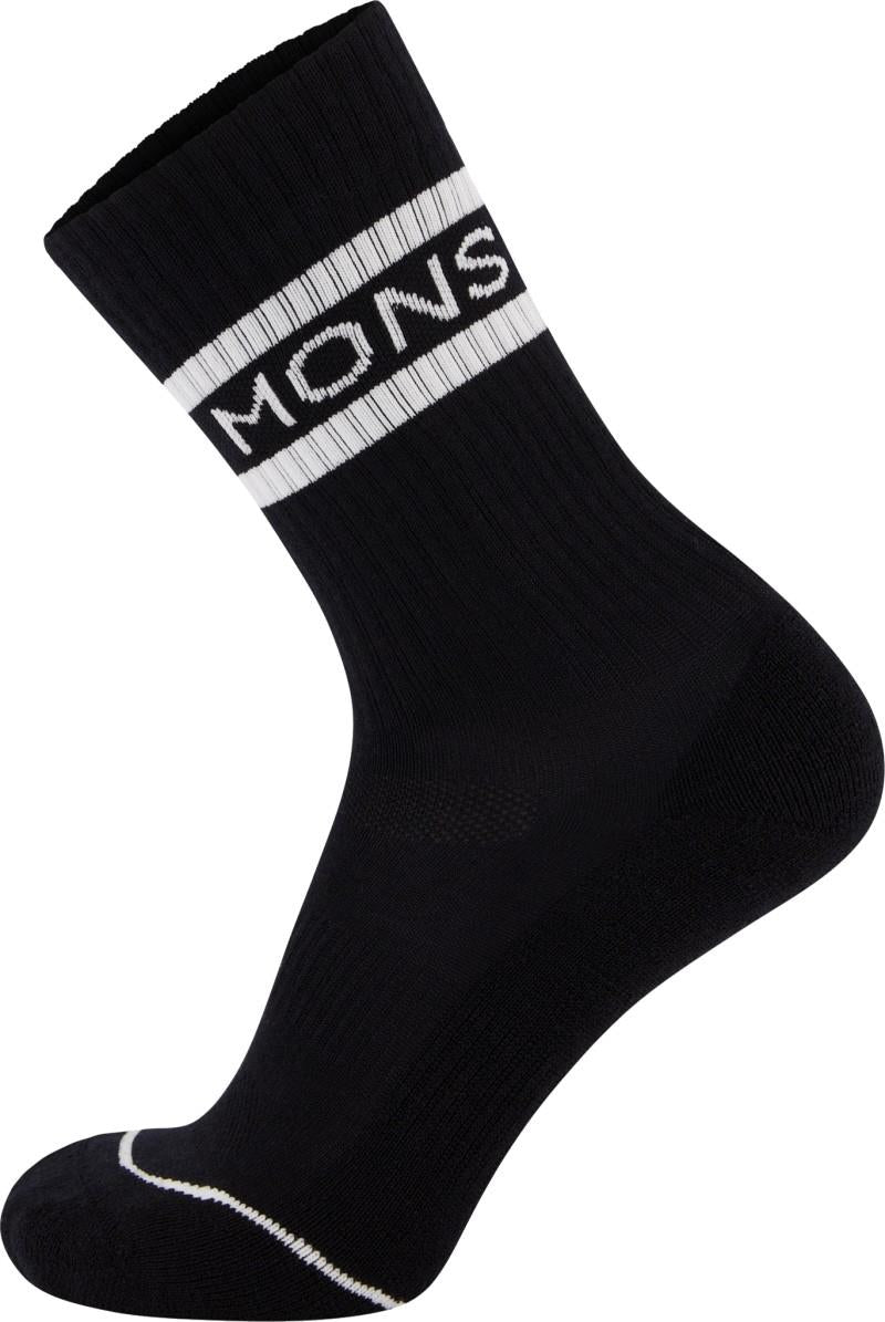 Signature Merino Crew Socks - black / white 1