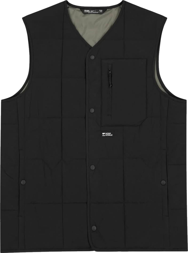 Stacker Merino Insulated Vest - Unisex - black / basil 1
