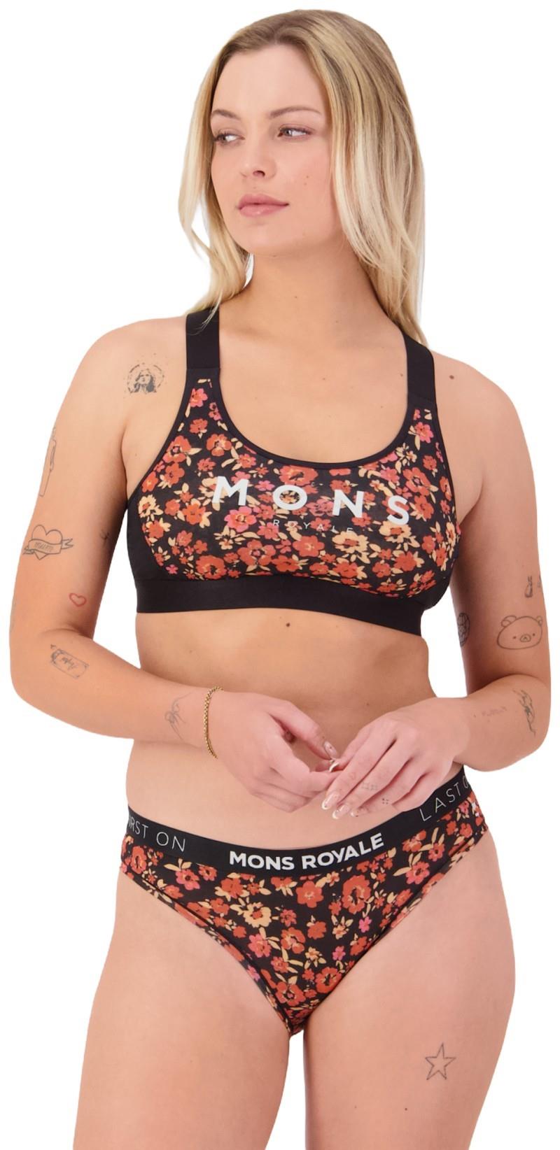 Stella Merino X-Back Bra - Womens - ditzy camo / black 1