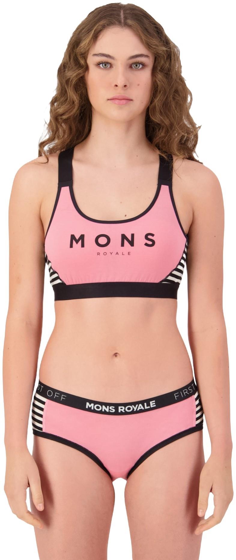 Stella Merino X-Back Bra - Womens - flamingo / mr stripe 1