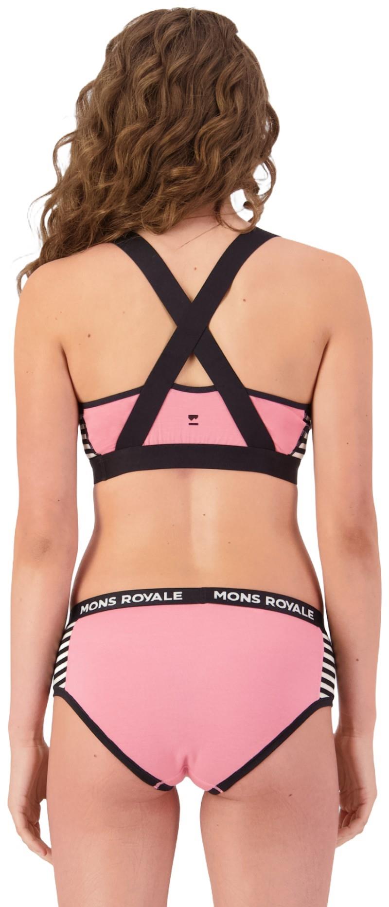 Stella Merino X-Back Bra - Womens - flamingo / mr stripe 1