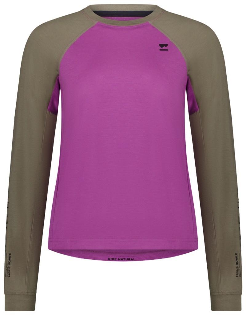 Tarn Merino LS - Womens - purple bolt / walnut 1
