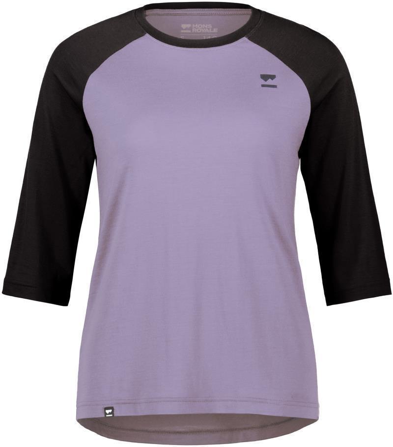 Tarn Merino Shift Raglan 3/4 - Womens - Thistle / Black 1
