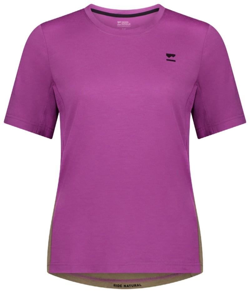 Tarn Merino T-Shirt - Womens - purple bolt / walnut 1