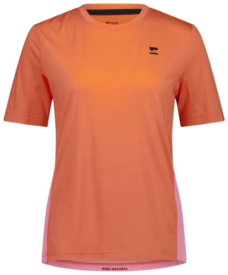 Tarn Merino T-Shirt - Womens - sun orange / flamingo 1