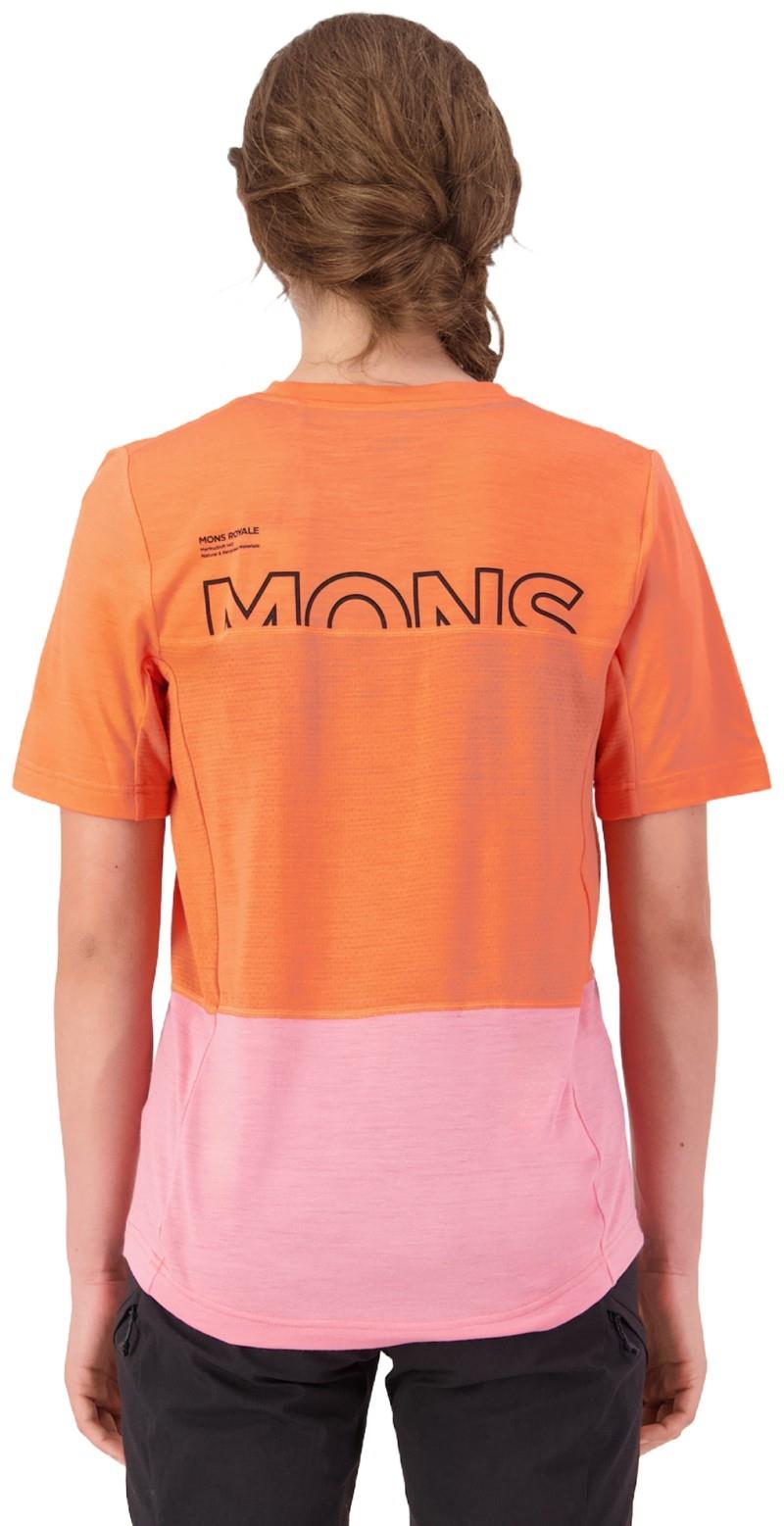 Tarn Merino T-Shirt - Womens - sun orange / flamingo 1