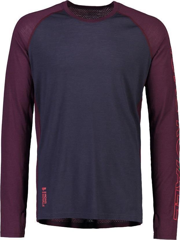 Temple Merino Air-Con LS - Mens - Wine / 9 Iron 1