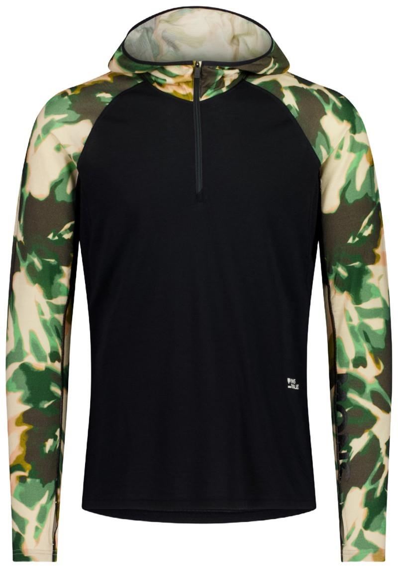 Temple Merino LS Hood - AOP - Mens - bush camo / black 1