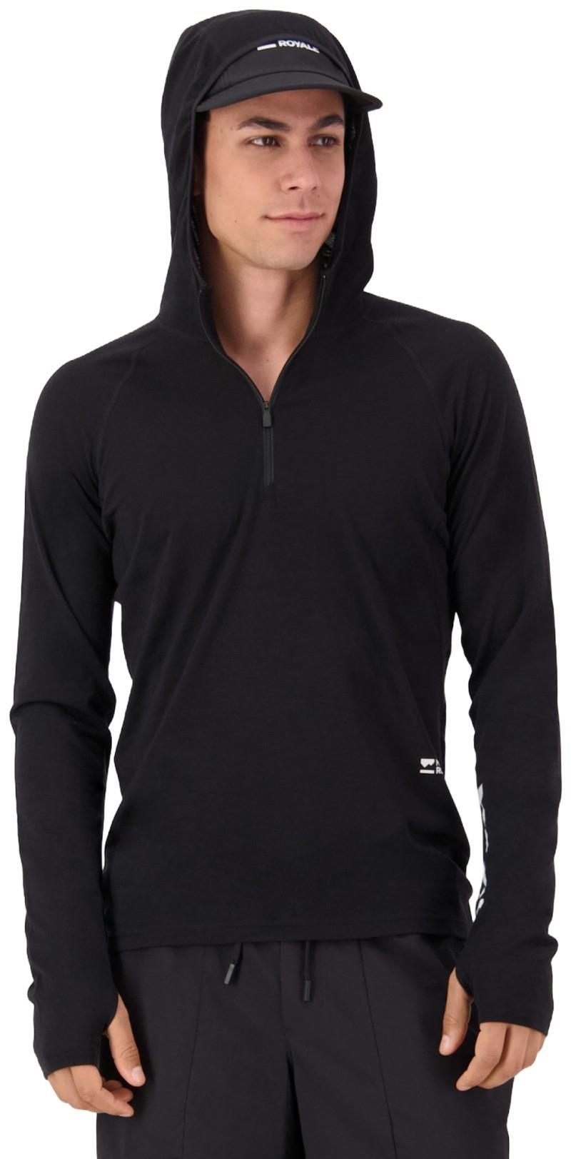 Temple Merino LS Hood - Mens - black 1