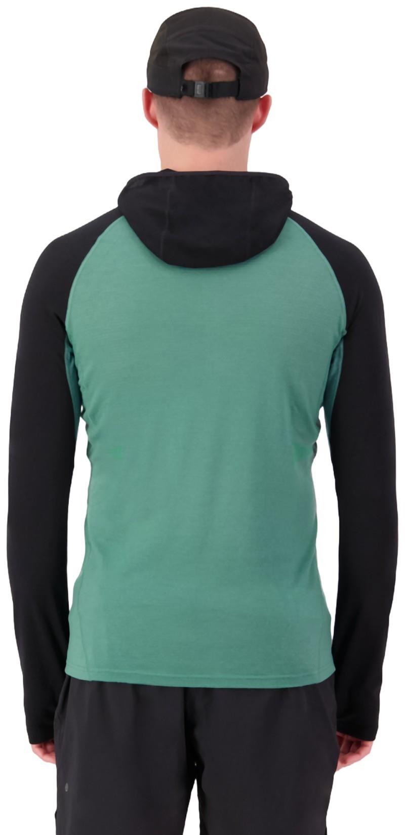Temple Merino LS Hood - Mens - deep jade / black 1