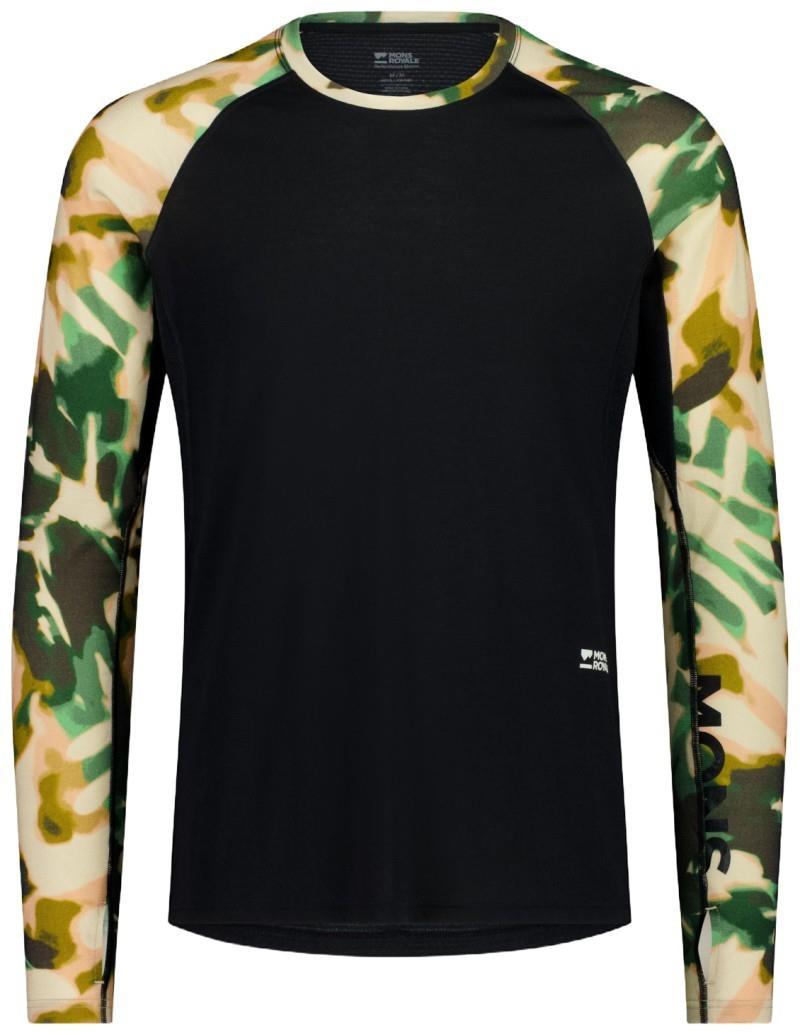 Temple Merino LS - AOP - Mens - bush camo / black 1