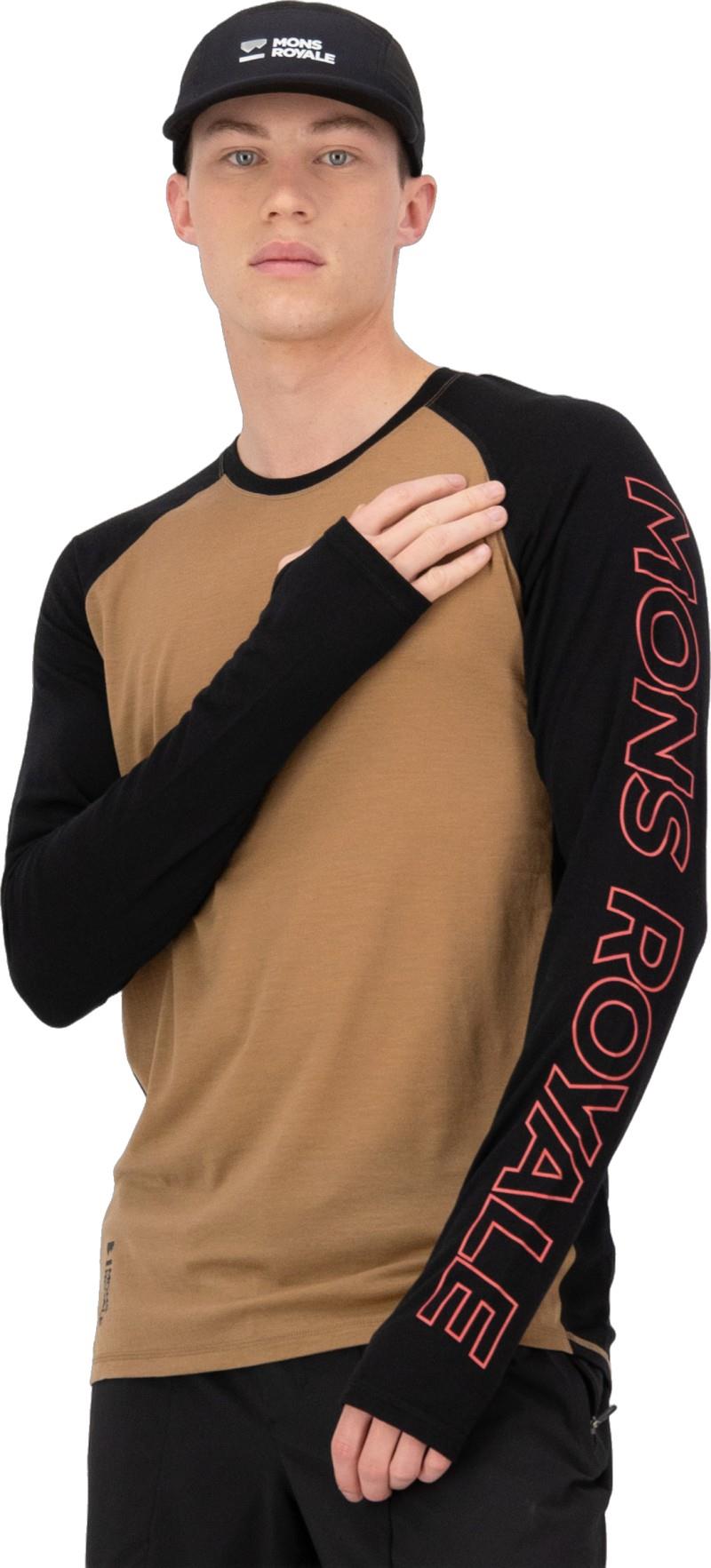 Temple Merino LS - Mens - black / toffee 1