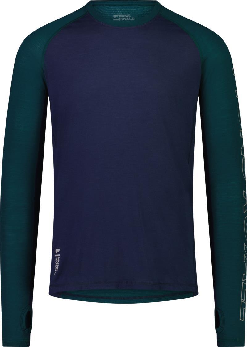 Temple Merino LS - Mens - evergreen / midnight 1