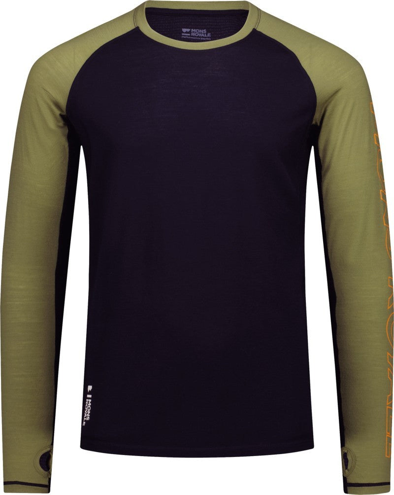 Temple Merino LS - Mens - fern / black 1