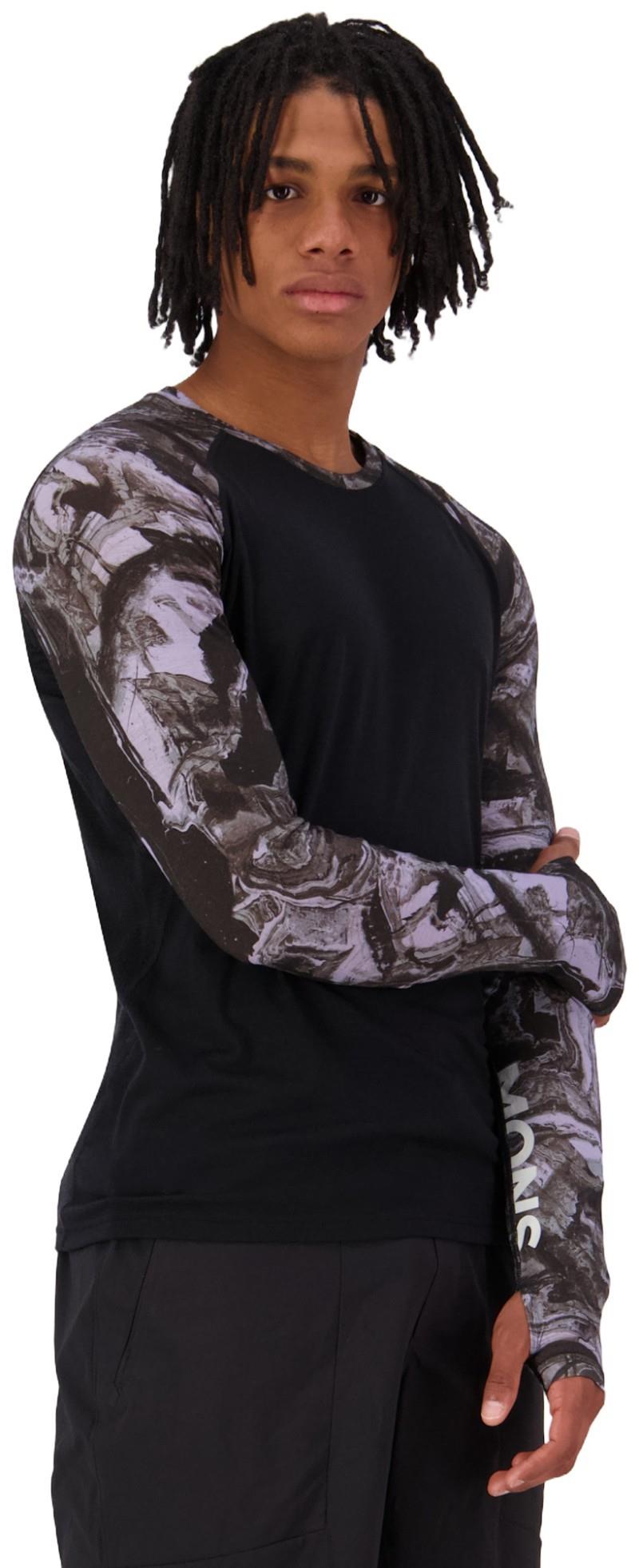Temple Merino LS - Printed - Mens - rock camo / black 1