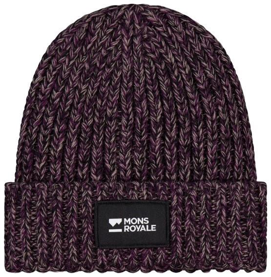 Triple Treat Merino Beanie - cinder / fig / black 1