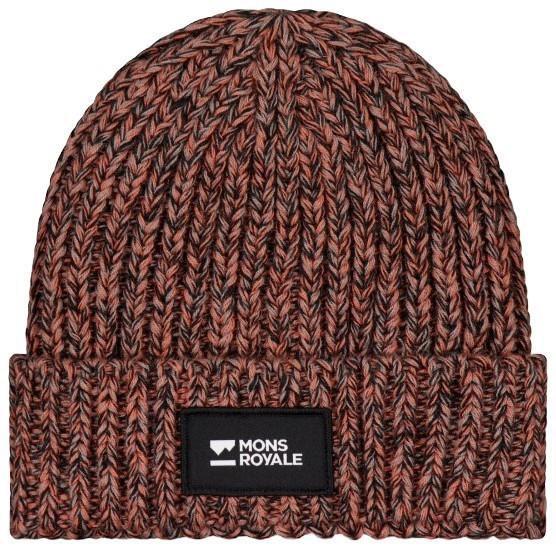 Triple Treat Merino Beanie - cinder / sun orange / black 1