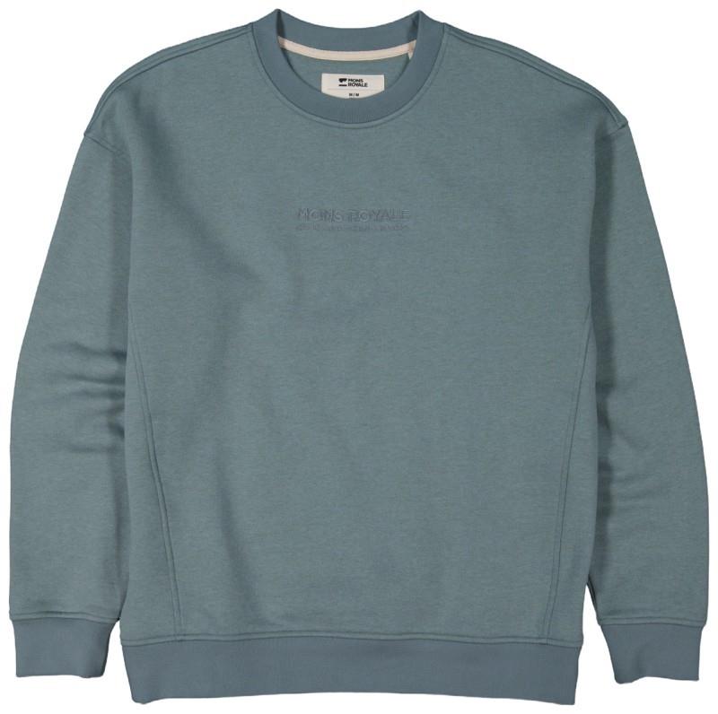 Verdant Merino Organic Cotton Crew - Unisex - storm blue 1