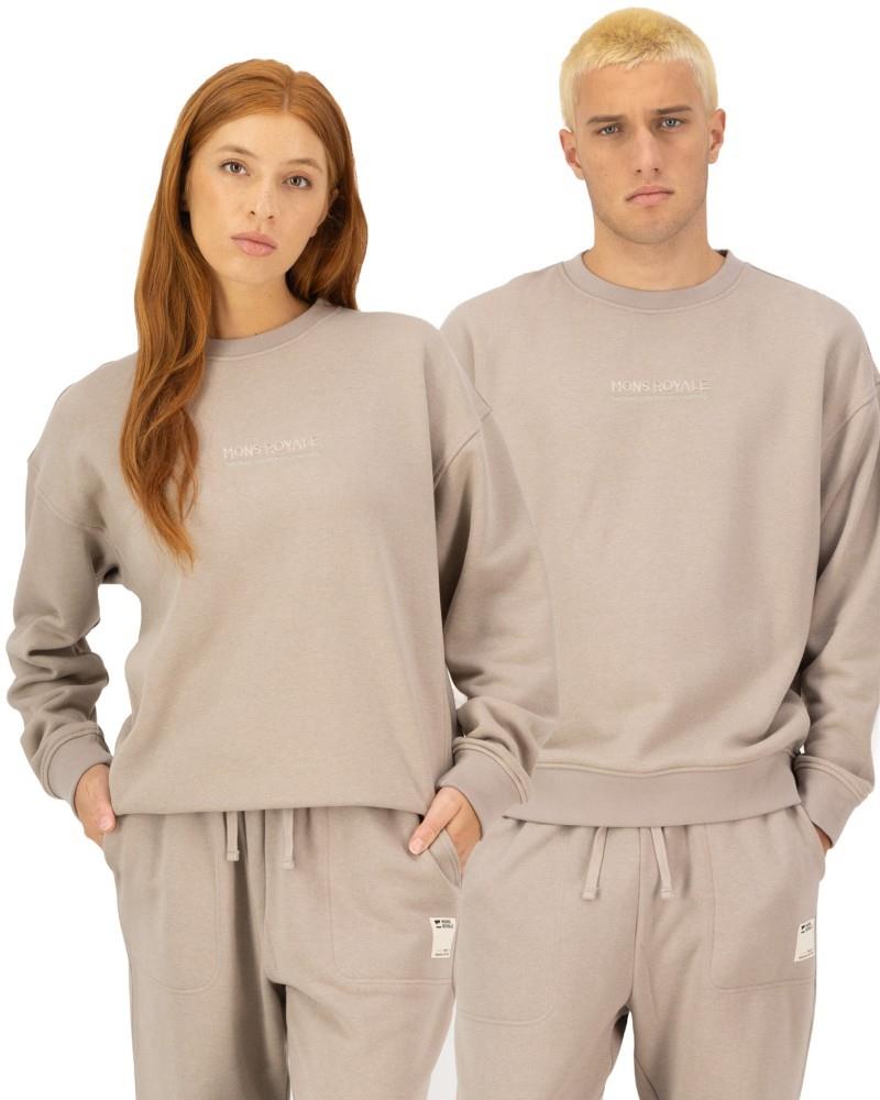 Verdant Merino Organic Cotton Crew - Unisex - taupe 1