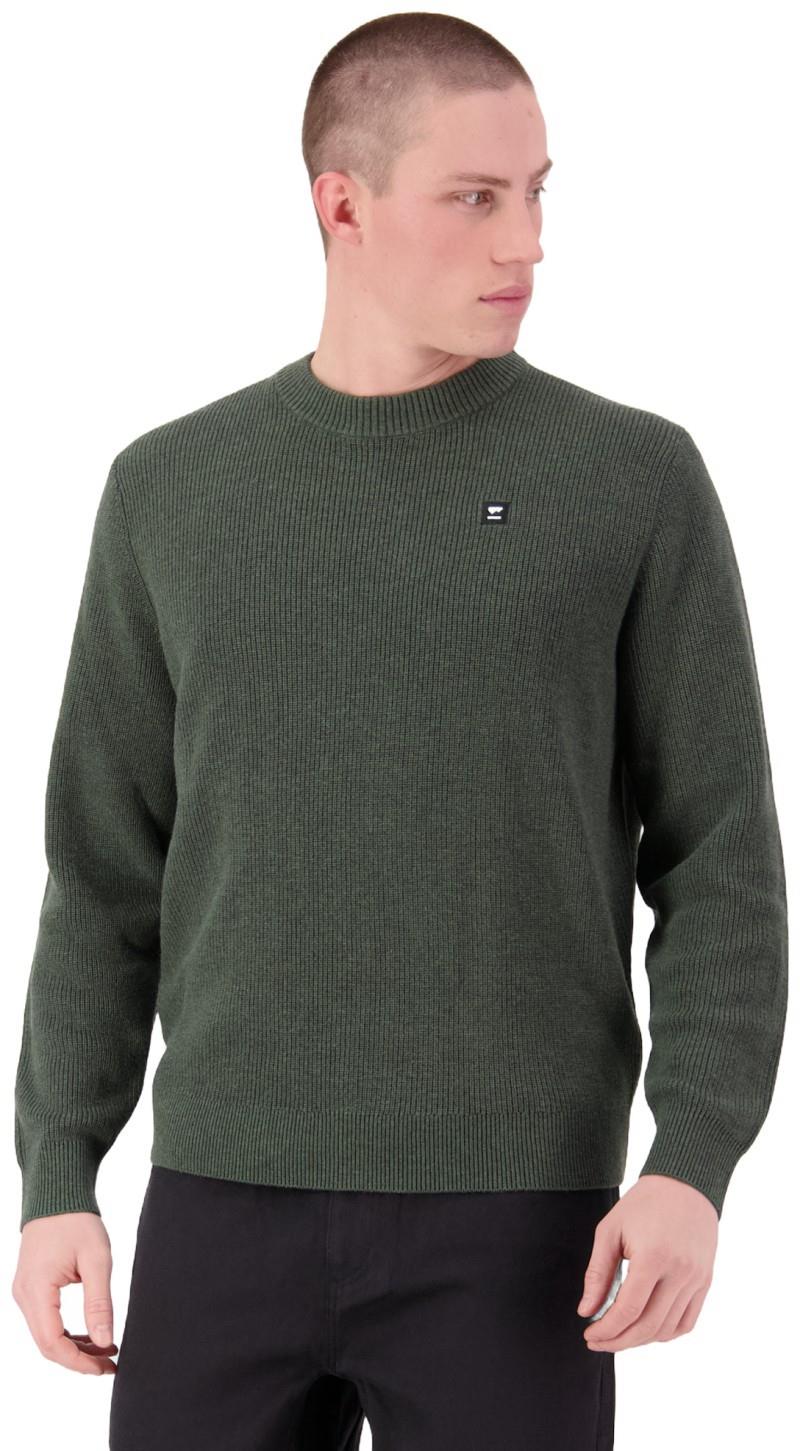 Wanaka Merino Knit Sweater - Mens - dark pine 1
