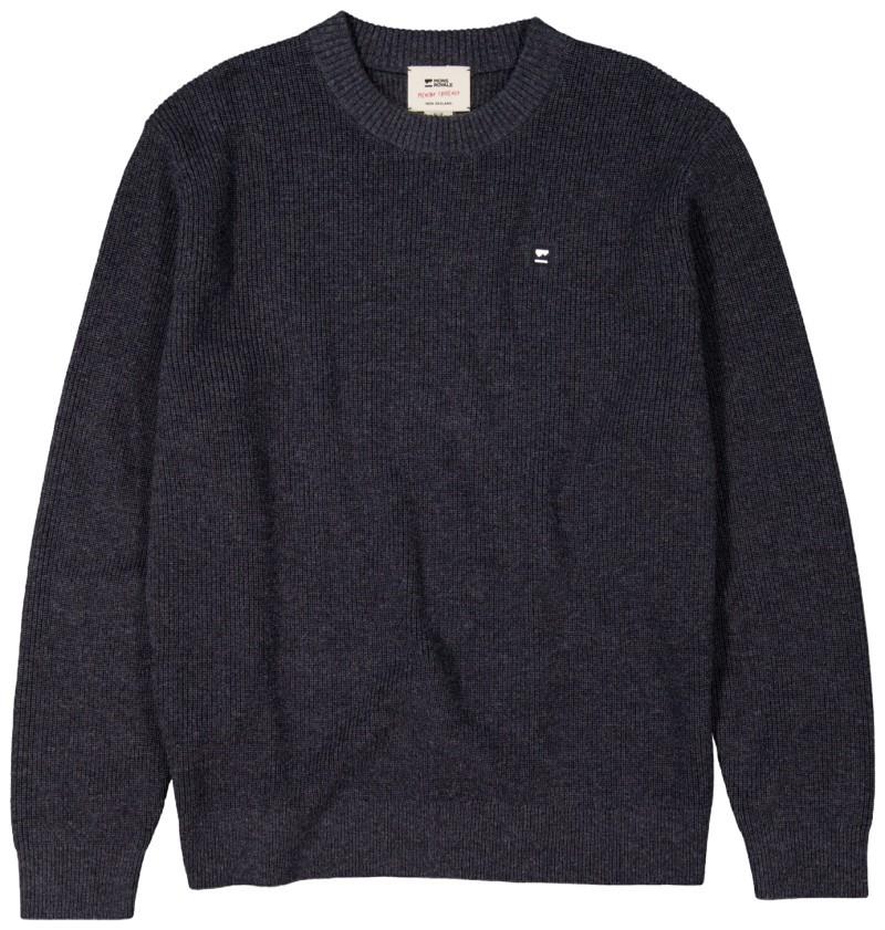 Wanaka Merino Knit Sweater - Mens - deep charcoal 1