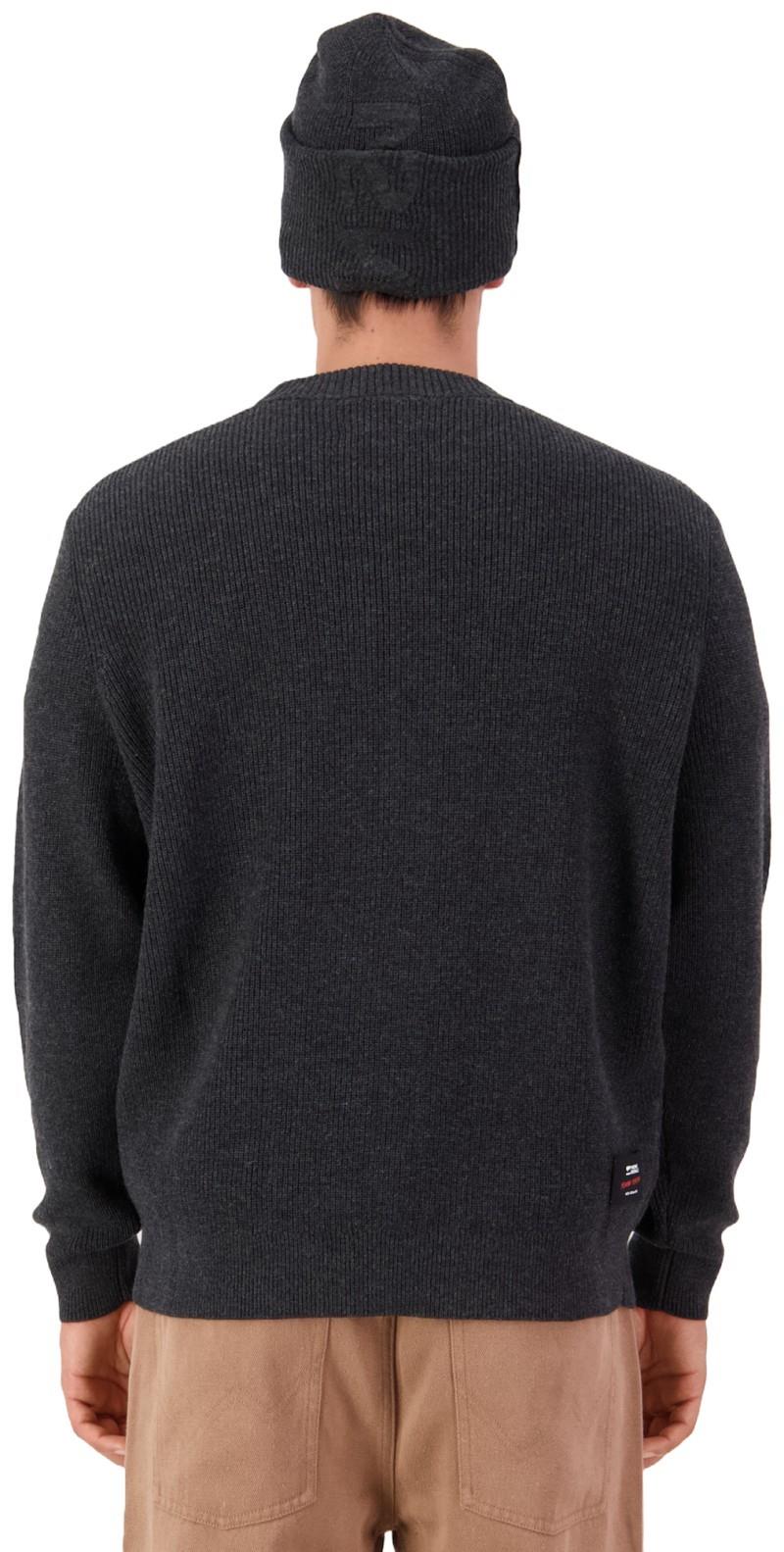 Wanaka Merino Knit Sweater - Mens - deep charcoal 1