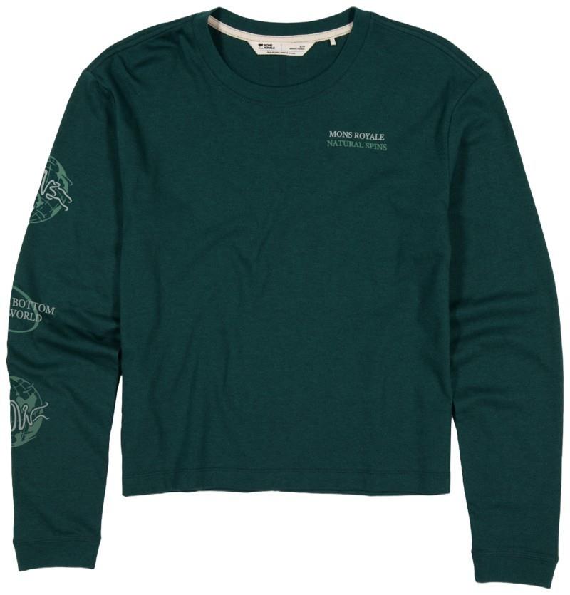 Yonder Merino Organic Cotton LS - Womens - dark pine 1