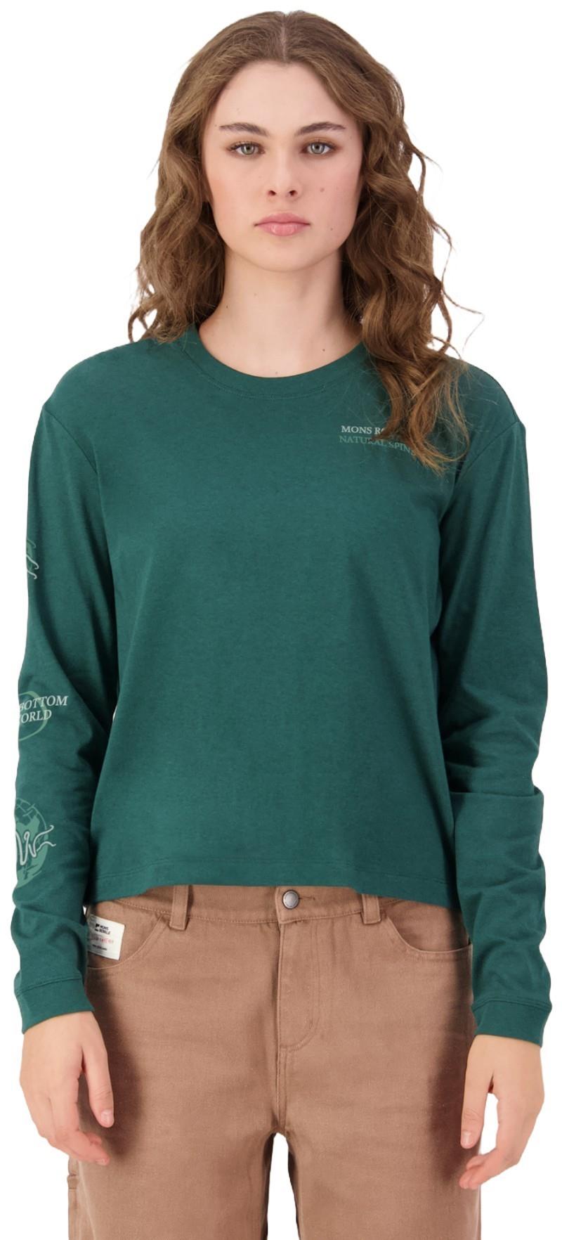 Yonder Merino Organic Cotton LS - Womens - dark pine 1