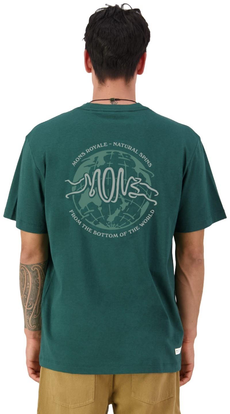 Yonder Merino Organic Cotton T-Shirt - AOP - Mens - dark pine 1