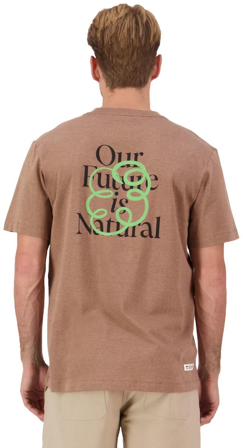 Yonder Merino Organic Cotton T-Shirt - AOP - Mens - mocha 1