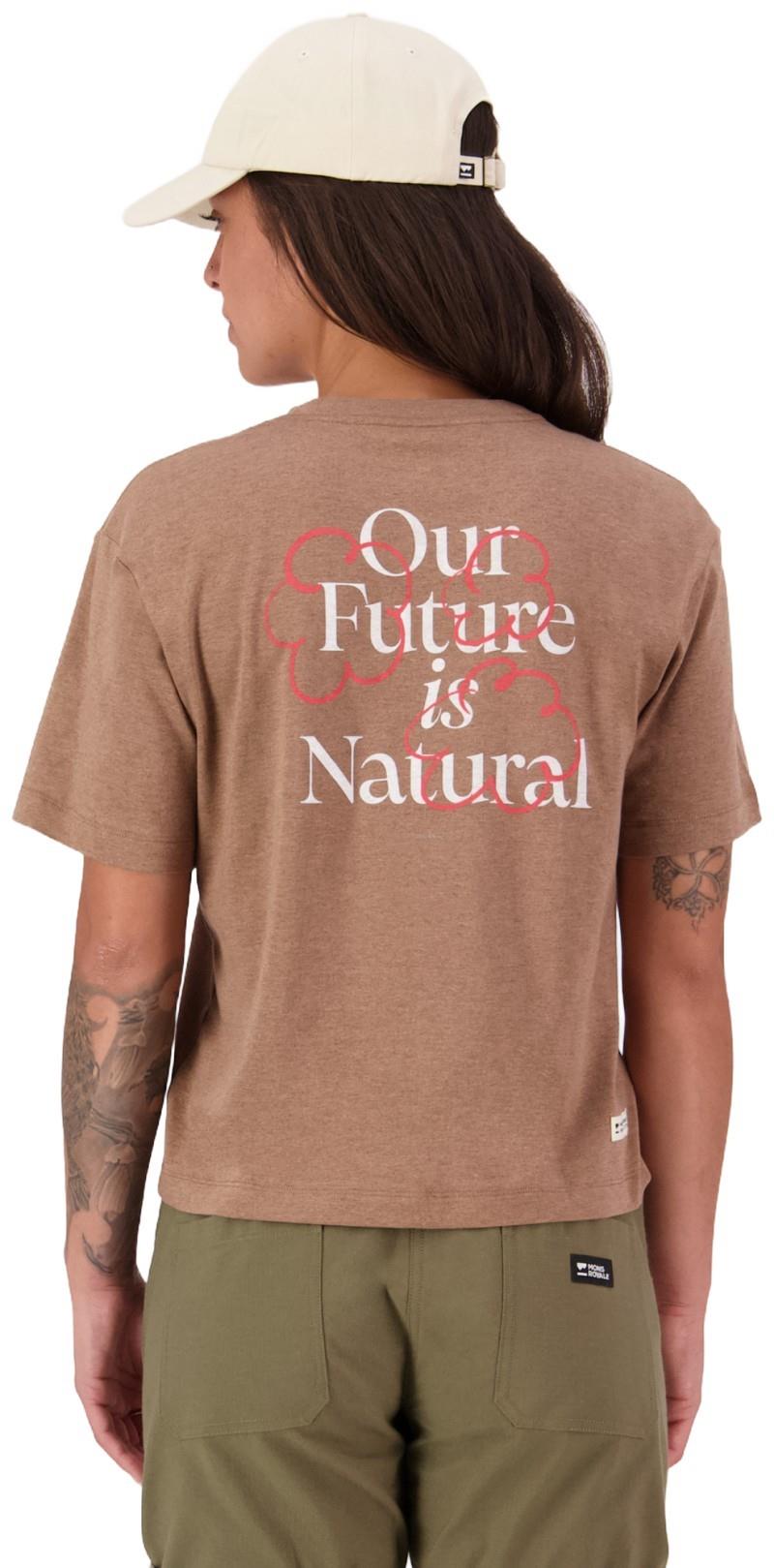 Yonder Merino Organic Cotton T-Shirt - AOP - Womens - mocha 1