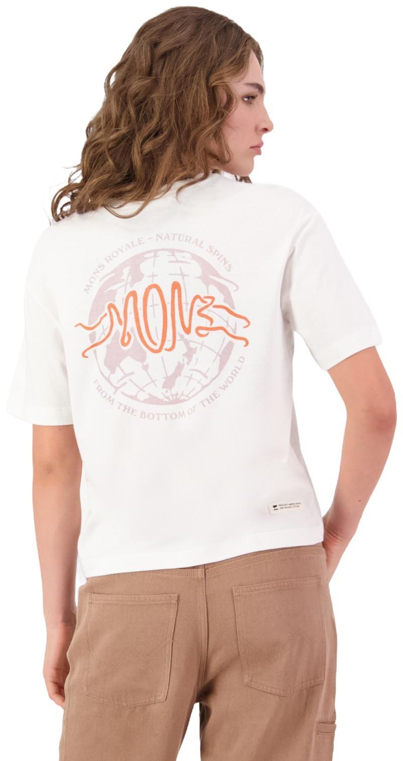 Yonder Merino Organic Cotton T-Shirt - AOP - Womens - vintage white 1