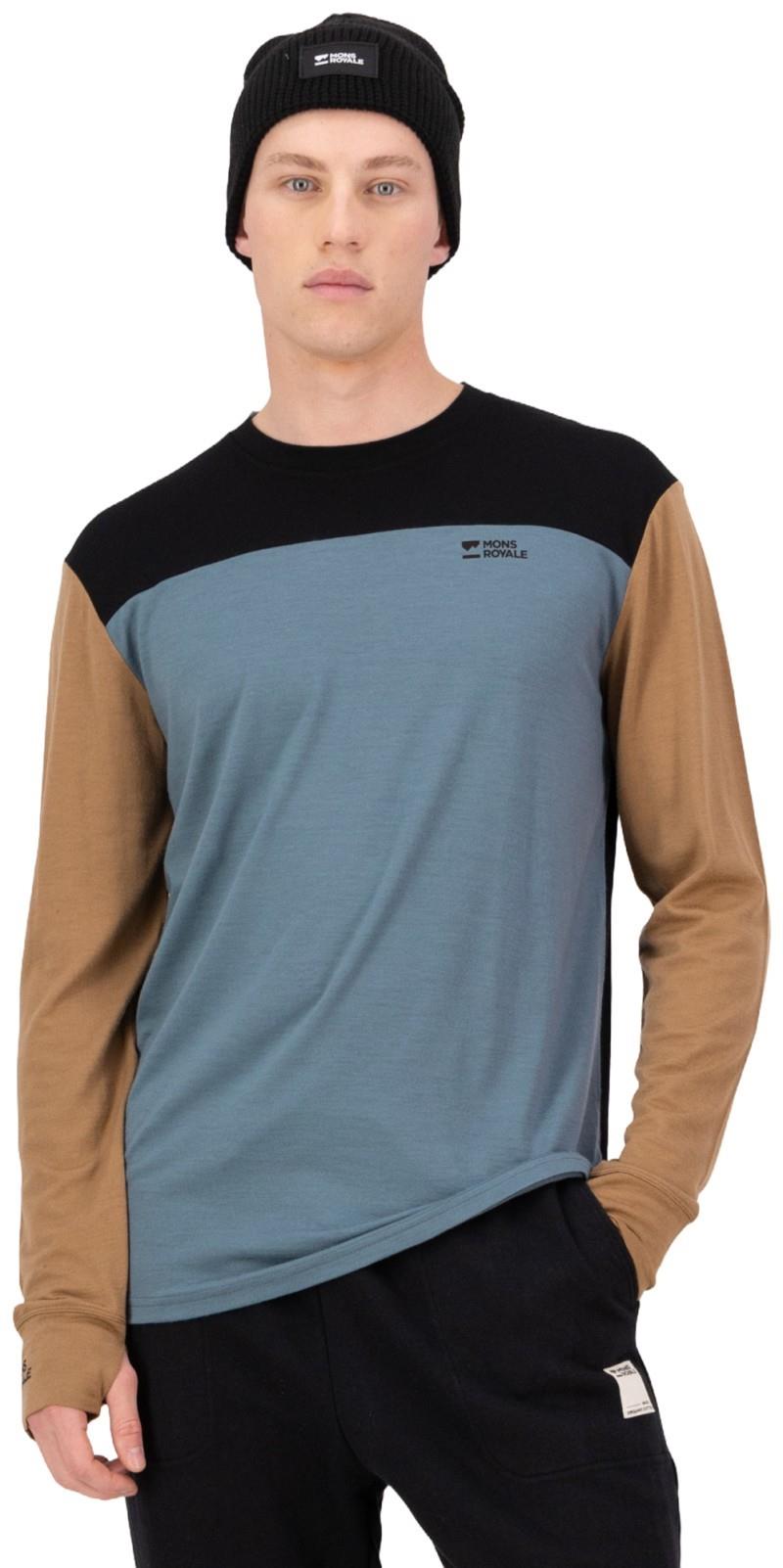 Yotei Merino LS - Mens - goblin blue / toffee / black 1