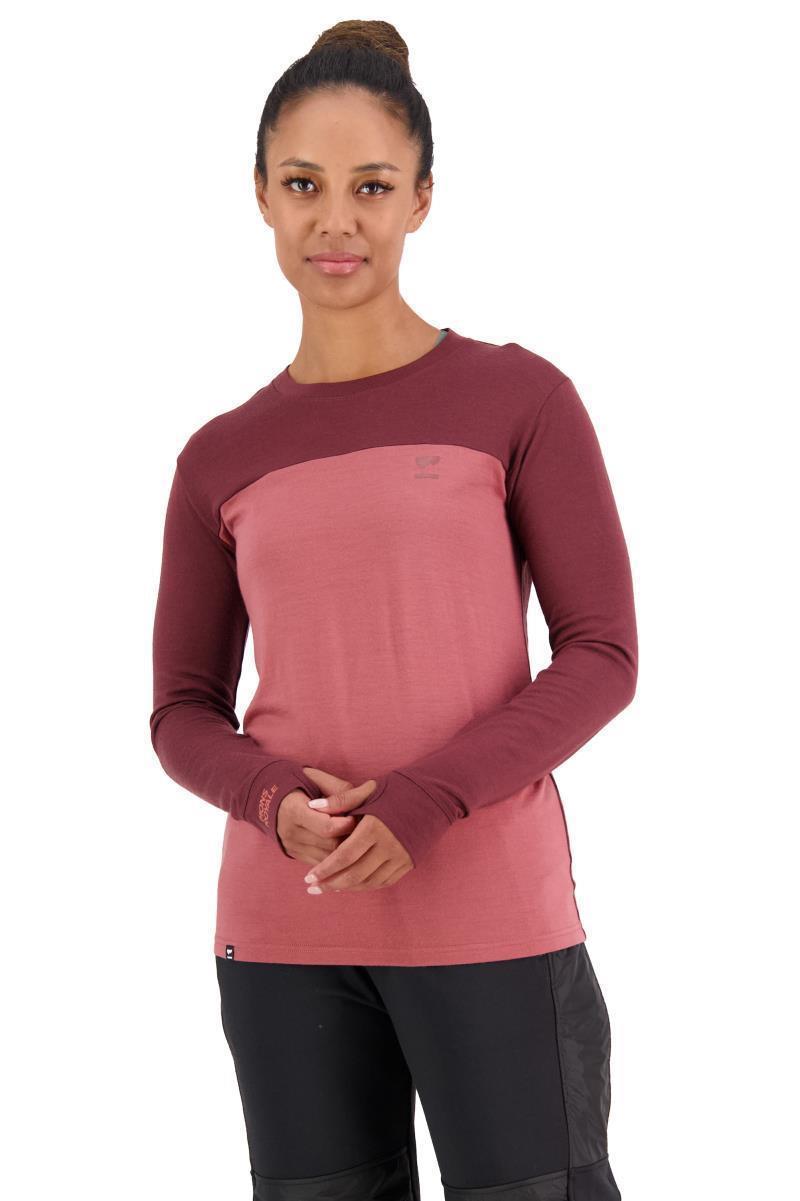 Yotei Merino LS - Womens - dark chocolate / terracotta 1