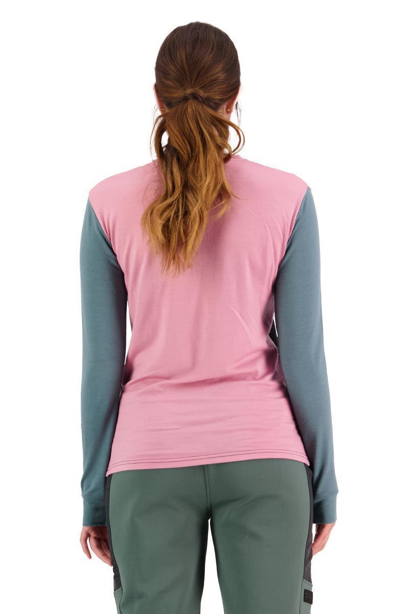 Yotei Merino LS - Womens - dusty pink / burnt sage 1